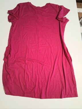 Terra & Sky Short Sleeve T-Shirt Dress With Pockets Size 1X